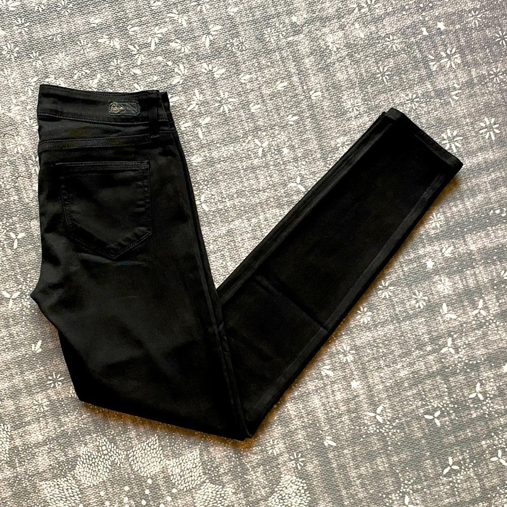 Paige Denim - Coated Black Skinny